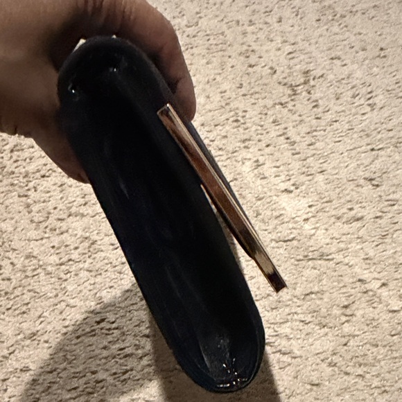 Aldo Black Clutch with Gold Trim - Picture 2 of 6